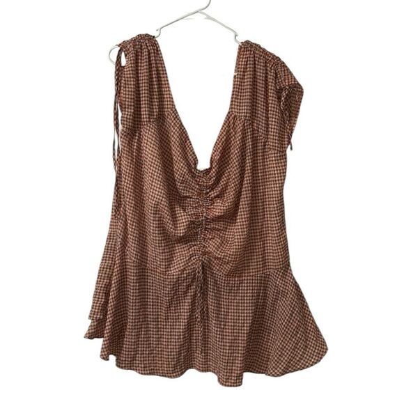 Glamorous Curve Plaid Red & White Top/Blouse(Size 20) - Picture 5 of 6